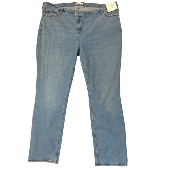 Abercrombie & Fitch Denim - Abercrombie‎ & Fitch 90s Slim Straight Jeans Ultra High Rise Light Wash Size 24W